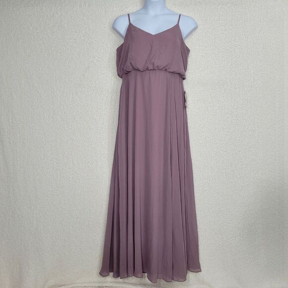 Birdy Grey Dark Mauve Chiffon Gwennie Dress XX-Large - Picture 1 of 7
